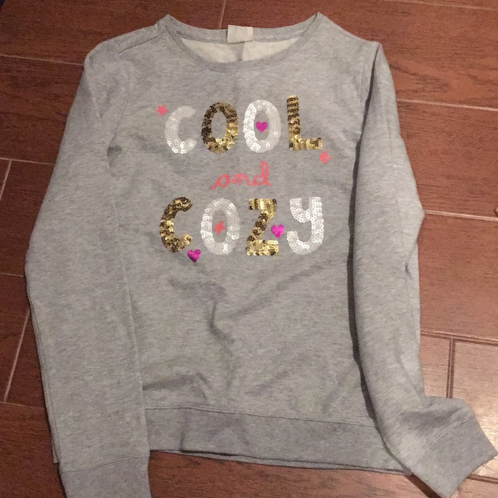 Crazy 8 grey comfy and cozy long sleeved tee